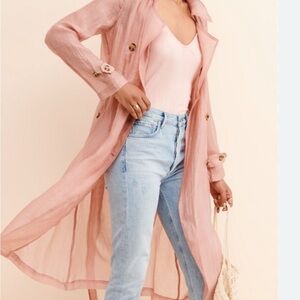 Avec Les Filles Blush Sheer Jacket